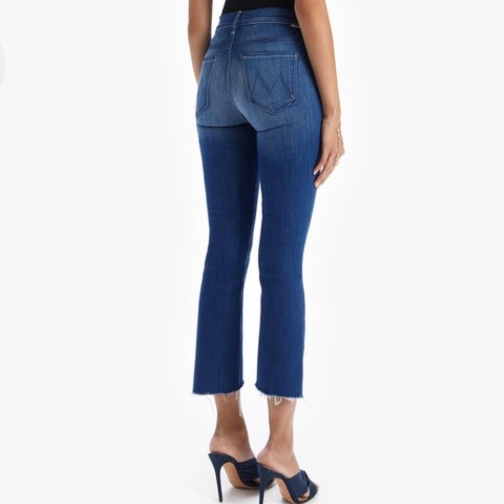 MOTHER Denim The Insider Crop Step Fray Jeans Second Thyme Around Size 27 - Picture 2 of 16